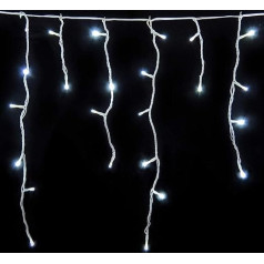 Gartenpirat Ledus lietus LED pasaku gaismas, 24 m, 960 LED, vēsā baltā krāsā, Ziemassvētku apgaismojums, taimeris, izmantošanai ārpus telpām/ iekštelpās