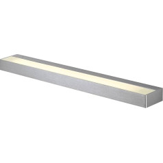 SLV Sedo kvadrātveida sienas lampas Satin Glass, Aluminium/Glass, Alu Gebürstet, 8,5 x 59,5 x 4 cm 19 Watt 230 V