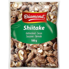 DIAMOND Shiitake Tonko Žāvētas Āzijas sēnes vārīšanai un ēšanai Dabīgas rīsu un zupu pagatavošanai - 1 x 100g