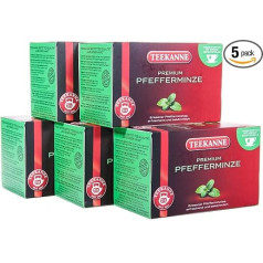 Teekanne Premium Peppermint 5 paciņu iepakojums (5 x 20 tējas maisiņu) 5 x 45 g