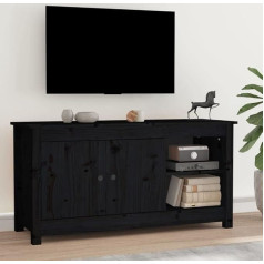 FIRBNUS 103 x 36,5 x 52 cm TV skapītis Melna priedes koka TV skapītis Bufete Rūpnieciskais TV skapītis TV skapītis TV skapītis Koka TV skapītis Lowboard Dzīvojamā istaba Lowboard Koka bufete Koka TV pamatnes skapītis