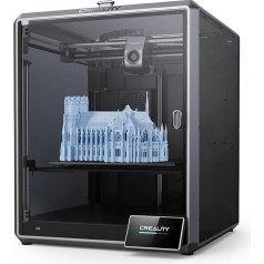 Creality K1 Max 3D printeris, 3D printeris ar AI LiDAR AI kameru, 300 x 300 x 300 x 300 liela ietilpība, 600 mm/s drukas ātrums, dubultā, automātiskā izlīdzināšana bez rokām, dubulta dzesēšana