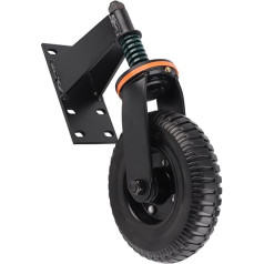 8-Zoll-Torradrolle mit Einer Tragfähigkeit von 600 Lb, Torstützrad aus Kohlenstoffstahl für Haus und Hof (BLACK)