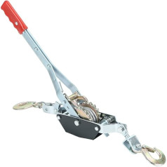 1 Ton Heavy Duty 2 Hook tērauda kabelis Dual Gear Power Ratchet Come Along Puller rīks Automobiļu pacelšanas kabeļu vilcējs Pacelšanas vinča troses spriegotājs Lifter