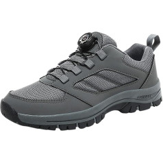 Darba apavi Unisex sporta elpojošs rotācijas poga Ūdensnecaurlaidīgi drošības apavi Crews darba apavi Melni darba apavi Anti-Point drošības apavi Būvlaukuma drošības apavi Drošības apavi, 02 tumši pelēki.