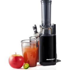 Elite Gourmet EJX600 Compact Chew Juicer, aukstā preses sulu spiede, bagāta ar uzturvielām un vitamīniem, viegli tīrāma, 16 unču sulas krūze, antracīta krāsā