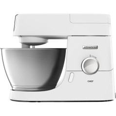 Kenwood Chef KVC3100 pastāvīgais mikseris cepšanai - stilīgs virtuves mikseris baltā krāsā ar K-veida putotāju, mīklas kulšanas āķi, putukrāsni un 4,6 L bļodu, 1000 W, balts