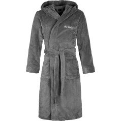 Di Vadini Florenz Unisex halāts ar kapuci, pūkains halāts, naktsveļa no elegantas mikrošķiedras, Oeko-Tex Standard 100, kimono ar dažādu krāsu un izmēru izvēli, XXS-5XL