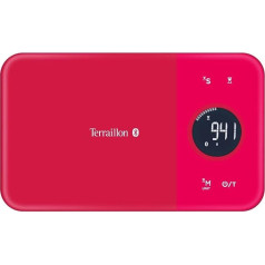 Terraillon NutriTab virtuves svari, savienojami ar viedtālruni/tableti, enerģijas patēriņa aprēķināšana, ar taras funkciju, šķidrais displejs, taimeris, Bluetooth Smart, 5 kg, NutriTab, dzērveņu sarkans