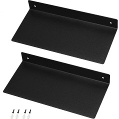 HOME COMPOSER 30 cm sienas plaukts, metāla, melns, 2 gabali, moderns vannas istabas nerūsējošā metāla plaukts, peldošie plaukti, peldošie tērauda plaukti virtuvei, viesistabai, guļamistabai, birojam