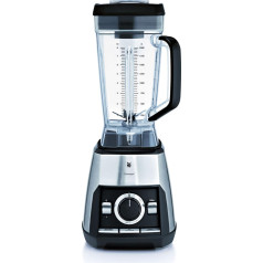 WMF Kult Pro Power Green Smoothie Stand Mixer, 1600 W, 33 000 apgr./min, 2 L tvertne, 3 prorgammas kokteiļiem, saldējumam un mērcēm, matēts nerūsējošais tērauds