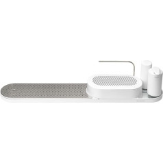 Brabantia SinkStyle organizatoru komplekts virtuves izlietnes darba virsmai ar pilienu paplāti, ziepju dozatoru, ziepju izspiedēju (Mineral Fresh White) Trauku birste ar pilienu paplāti, neslīdoša