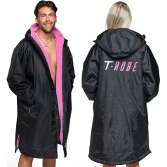 Totalcool T-Robe ūdensnecaurlaidīgs Wrap Robe Pieaugušo garām piedurknēm vīriešu peldmēteli Surfing Weatherproof Quick Dry Warm Sherpa Fleece Lined Jacket