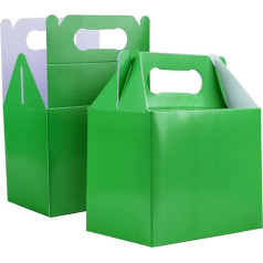 SHATCHI Pārtikas kastes 20 Pack Green Kartona pusdienu kastes Dzimšanas diena Kāzu Kāzu Takeaway maltītes kūka partija Kids Loot Bags