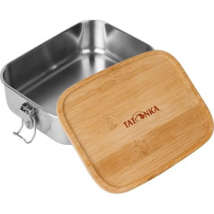Tatonka Nerūsējošā tērauda pusdienu kārba I Bambuss (800 ml / 1000 ml) - maizes kaste ar bambusa vāku un grozāmo augšdaļu - nesalaužama, netoksiska, nav plastmasas un BPA, nav paredzēta mazgāšanai trauku mazgājamā mašīnā