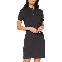 Lacoste Sieviešu Flowy Zip Collar Colourblock Polo Dress (Ef5473) - Black (Black), izmērs: 44