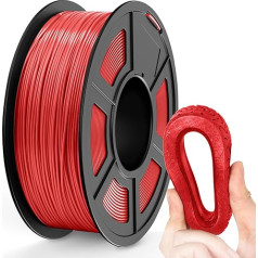 TECBEARS TPU filaments 1,75 mm sarkans, TPU 95A 3D printeru filaments, elastīgs TPU filaments, izmēru precizitāte +/- 0,03, 1 kg, 1 spole, sarkans