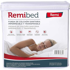 Remibed Anti Bed Bug matrača pārvalks Compact Zip Double Safety Skirt Smartex Membrāna matrača pārvalks (160 x 200 cm)