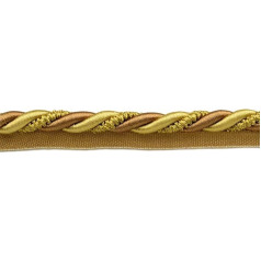 1,5 cm Ellora Collection Large Twisted Decorative Rope Cord with Lip | Cord Trim (Style # 0058EL) Golden Beige Multi Coloured #EL15 (Golden Beige, Dark Gold) Pārdod pa jardiem (3 36 collas 4 cm)