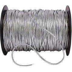 Reliant Ribbon Runde, kleine, metallische Drahtgeflecht (nicht elastisch), Heimdekor-Borten, silberfarben