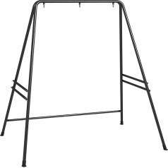 Outsunny Piekaramais krēsls Tērauda statīvs piekaramajam krēslam Max. 150 kg kravnesība iekštelpās ārā Melns 178 x 143 x 180 cm 178 x 143 x 180 cm