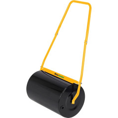 MaxxGarden - Zāliena veltnis 70 cm - Dārza veltnis skaistam zālienam un pret nelīdzenumiem - Dārza veltnis - Rokas veltnis - Var piepildīt ar smiltīm vai ūdeni - Diametrs 33 cm - 50 L - Dzeltens/melns