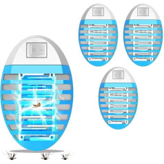 Elektriskais kukaiņu iznīcinātājs, kukaiņu iznīcinātājs ar UV gaismu, moskītu lampa, moskītu lamatas, mušām, odiem, odiem, odiem, odu lapām, virtuvei, guļamistabai, iekštelpām (4 gabali)