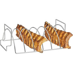 Küchenprofi 1066532800 Grilēšanas ribas un restēšanas statīvs - nerūsējošais tērauds - 38 cm x 25,5 x 12,5 cm