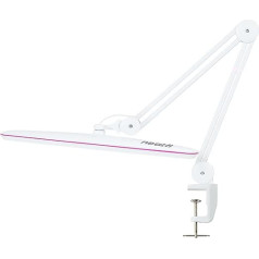 Neatfi XL 2200 lūmenu LED darba vietas gaisma Eiropas kontaktdakša 24W 117gab SMD LED 58CM Ultra Wide Lamp Dimmable (bez CCT ar skavu, balta ar rozā gredzenu)