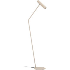 EGLO LED Stehlampe Caminia, elegante Eck Standleuchte, Stehleuchte mit verstellbarem Spot, Wohnzimmerlampe aus Metall in Sandfarben und Gold, Lampe Wohnzimmer mit GU10-Leuchtmittel, warmweiß