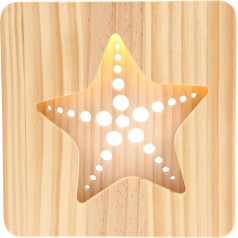 Uonlytech Led Schreibtischlampe Led Schreibtischlampe Led Schreibtischlampe 1 komplekts Schreibtischlampe Nautical Star Schlafzimmer LED Bettleuchte Leselampe für Küstenstrand Kinder Tisch Dekoration Holzdeko