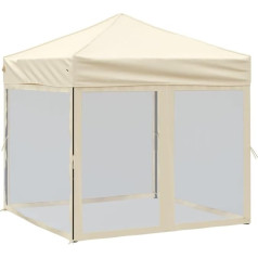 vidaXL Svētku telts Saliekama ar sānu sienām Dārza telts Marquee Gazebo Alus telts Saliekamā telts Kempings Zila 2 x 2 m