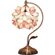 Bieye Rose Lily galda lampa Tiffany stila vitrāžas Vintage misiņa bāzes mājas apdare L30833