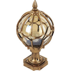 WFZRXFC AC Round Ball Postleuchte im europäischen Stil Aluminium Shell Glas Lampenschirm Post Lampe IP54 Outdoor Säule Scheinwerfer Garten Villa Patio Deck Straßenlaterne