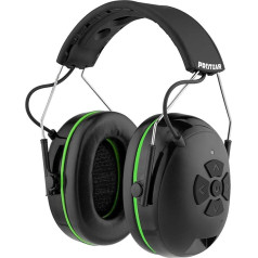 PROTEAR dzirdes aizsardzība ar Bluetooth 5.4, augstas precizitātes skaļrunis, 120 stundas + atskaņošanas laiks, ideāli drošības austiņas pļaušanai, kokapstrādei, SNR 30 dB (uzlabota)