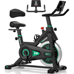 Jauns trenažieru velosipēds, DMASUN mājas trenera velosipēds, ērts un noslogojams līdz 160KG, ar īpaši ērtu sēdekļa pārvalku, lielu planšetdatora turētāju, klusu spararatu un LCD displeju, fitnesa velosipēdi mājās