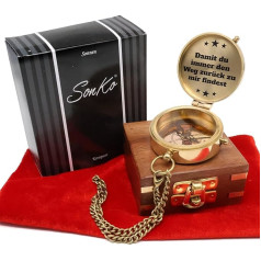 SonKo® Kompass Antique Look Kompass Personalizēts - Jūras Funkcionāls Jūras dekorēšana Misiņa apliecinājums Dāvana Komūnija