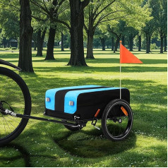SEPNINE Velosipēdu kravas piekabe ar brezentu, transporta piekabe no tērauda rāmja, izturīga velosipēdu piekabe, maksimālā kravnesība 40 kg