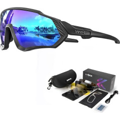 KAPVOE Polarizētas velosipēdu brilles, 5 maināmas lēcas, vīriešu un sieviešu sporta saulesbrilles Unisex