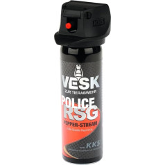 Piparu aerosols VESK Police RSG ar plašu strūklas plūsmu 50ml 63ml smidzināšanas galviņa ar atsperu vāciņu 2 miljoni Scoville