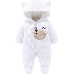 DondPO Baby Romper teicieni, Unisex garām piedurknēm silts kristību uzvalks Walkoverall ziemas kāzas ar kapuci Rompers Softshell Suit vilnas vilnas vilnas vispārējo ar kāju kokvilnas jaundzimušo Bodysuits ziemas vispārējo