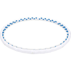 Hop-Sport Hula Hoop aplis pieaugušajiem ar 64 masāžas uzgaļiem - Hula Hoop svara samazināšanai - vēdera trenažieris ar 8 regulējamām daļām, 98 cm diametrs