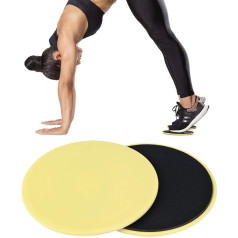 2 x abpusēji bīdāmie diski, Core Sliders, fitnesa slīdņi, ABS Core vingrinājumu slīdnis, abpusēji bīdāmie diski treniņu treniņiem sportam, pilna ķermeņa treniņiem