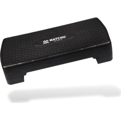 MATCHU - Regulējams augstums - 9 un 14 cm - Maksimālais svars: 200 kg - Neslīdoša virsma - Plastmasa - Melns