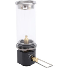 Āra gāzes telts lampa Alumīnija sakausējuma misiņa stikla kempinga sveces lampa Compact Portable Lantern Retro Warm Ambience Light ar kempingam