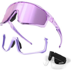 KAPVOE Polarizētas velosipēdu brilles ar 3 maināmām lēcām vīriešiem Sievietes sporta riteņbraukšana MTB TR90 rāmja sporta saulesbrilles