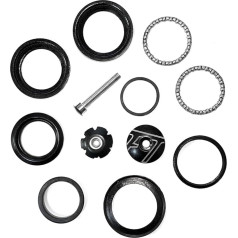 Farbetter 3,8 cm (1 1 1/8 collas) lielas izturības galvas galvas galvas balsta augšējā vāciņa lodīšu gultņi, 34 mm / 44 mm diametrs, kāts bez vītnes, konusveida noslēgtie BMX gultņu uzgriežņi.