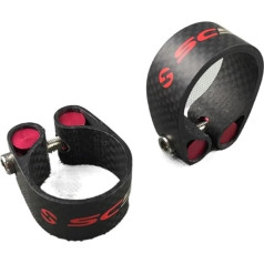 ZHAOQIN velosipēda sēdekļa skava 1 gab. 3K matēta pilna oglekļa sēdekļa karkasa skava 31,8 mm 34 9 mm sēdekļa karkasa skava (balta)
