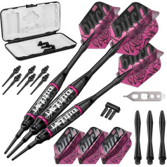 Viper Vanity Soft Tip šautriņas ar uzglabāšanas/ceļojuma futrālīti: Darts Bitch, 16 grami