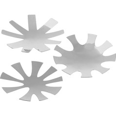 FOMIYES 9 gab. nerūsējošais šablons griezējs Smile French Trimmer Line Tool Plate Templates Kit Simple Silver Acrylic Plates Gel Module Design Nail Colour DIY Manikīrs